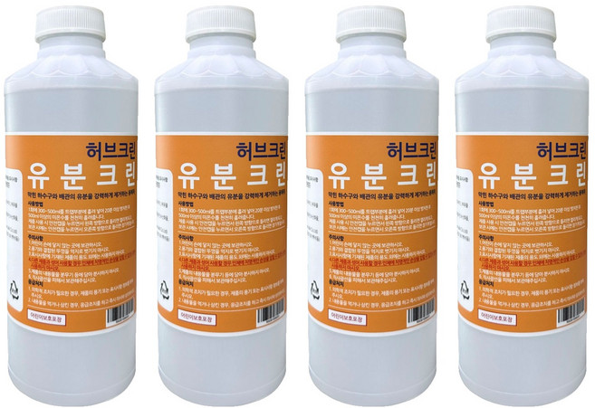 허브크린 유분크린, 1L, 4개