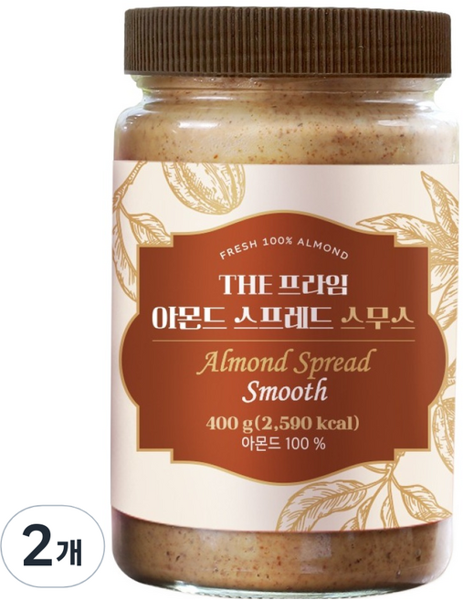 그린너트 아몬드스프레드 스무스, 2개, 400g