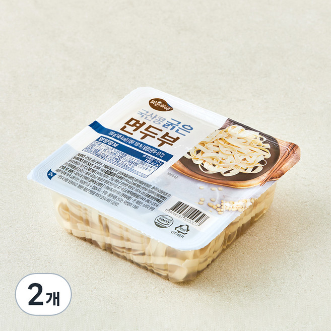 맑은물에 국내산 콩 굵은 면두부, 100g, 2개