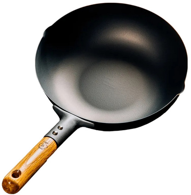 TAKUMI 匠 岩紋炒鍋 鐵炒鍋, 28cm, 1個