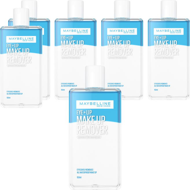 MAYBELLINE 媚比琳 台灣公司貨 輕柔眼唇卸妝液, 150ml, 6瓶