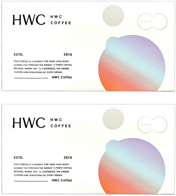 HWC 黑沃咖啡 甜漾四韻濾掛咖啡禮盒 10g 方便沖泡 享受多重風味, 20包, 2盒