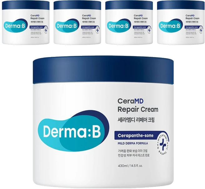 더마비 세라엠디 리페어 크림, 430ml, 5개 - 쿠팡