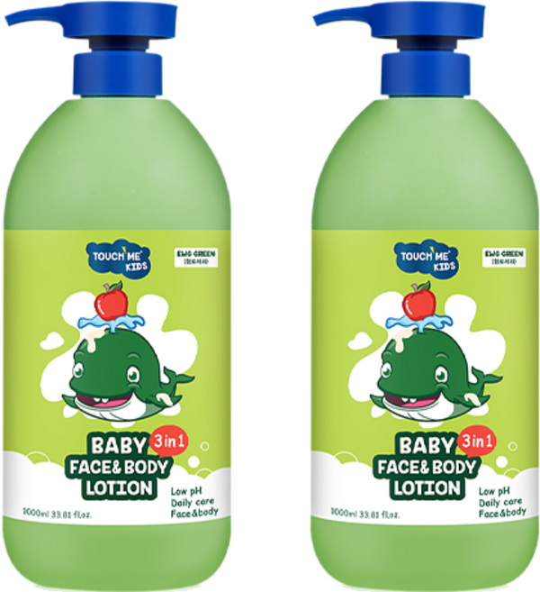 터치미 베이비 페이스 앤 바디로션 3in1 대용량, 1L, 2개