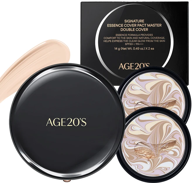 에이지투웨니스 시그니처 에센스 커버 팩트 마스터 더블커버 케이스 14g + 리필 14g 2p, 13호, 1개 - 쿠팡