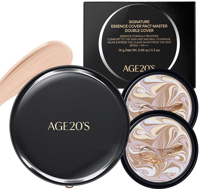 에이지투웨니스 시그니처 에센스 커버 팩트 마스터 더블커버 케이스 14g + 리필 14g 2p, 21호, 1개