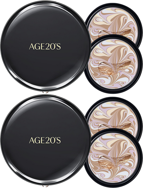 AGE20'S SIGNATURE 粉底液遮瑕氣墊大師級雙重遮瑕外殼 14g + 補充蕊 14g 2入, 21號, 2個