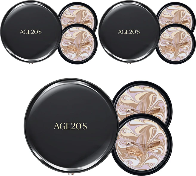 에이지투웨니스 시그니처 에센스 커버 팩트 마스터 더블커버 케이스 14g + 리필 14g 2p, 21호, 3개 - 쿠팡