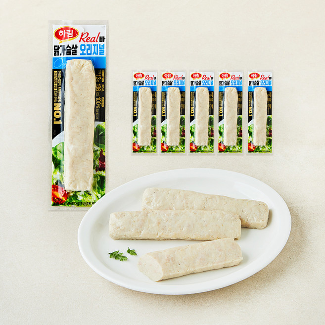 하림 리얼바 닭가슴살 오리지널, 70g, 6개