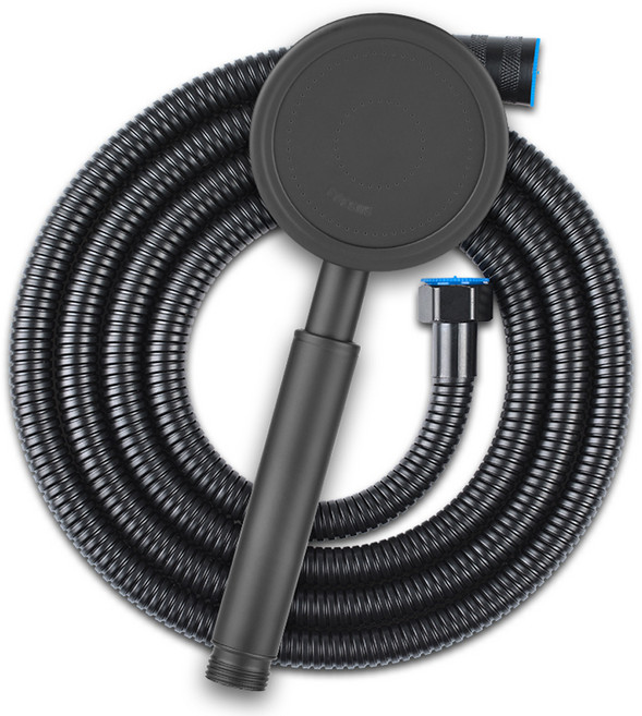 깔꼼샵 304스테인리스 샤워기 헤드 + 샤워기 호스 세트, 1개, 검정색