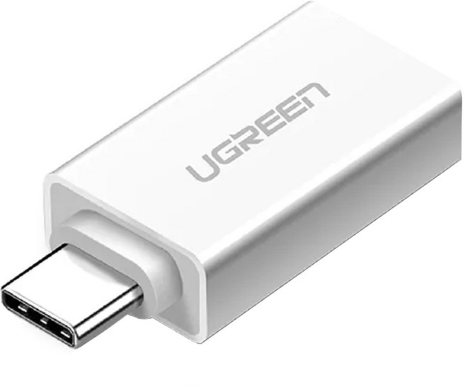 UGREEN 綠聯 USB 3.1 Type-C-USB 3.0高速轉接頭, 28mm, 雅典白, 1個
