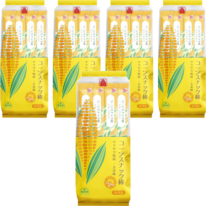 北田 玉米棒 玉米濃湯味, 210g, 5袋