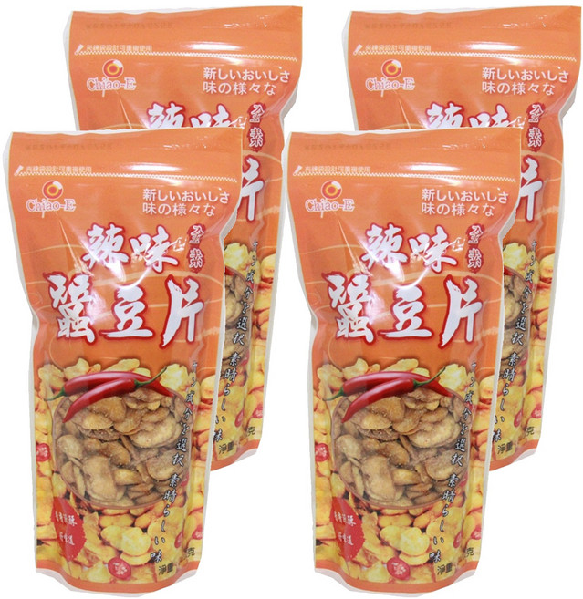 Chiao-E 巧益 素食麻辣蠶豆片, 210g, 4包