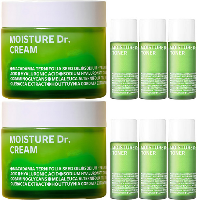 아이소이 모이스춰 닥터 장수진 수분크림 70ml + 모이스춰 닥터 토너 8ml x 3p, 2세트