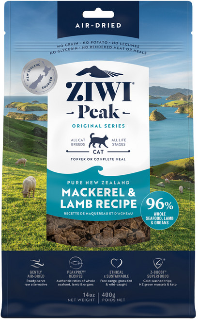 ZIWI Peak 滋益巔峰 經典系列 全齡貓飼料, 鯖魚 + 羊肉, 400g, 1袋