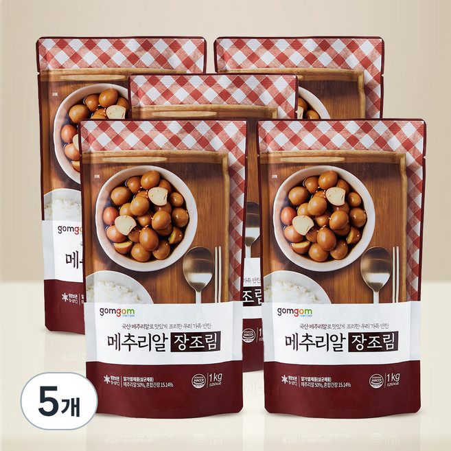곰곰 메추리알 장조림, 1kg, 5개