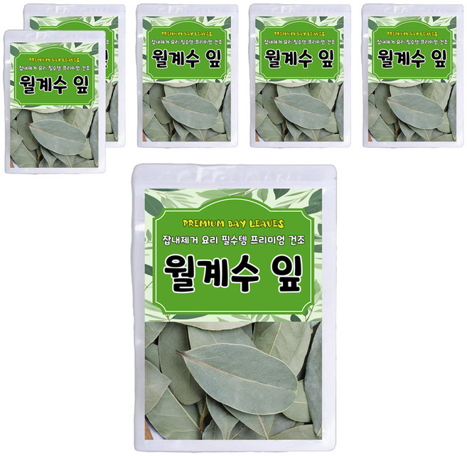 프리미엄 건조 월계수잎 약재 재료, 150g, 6개