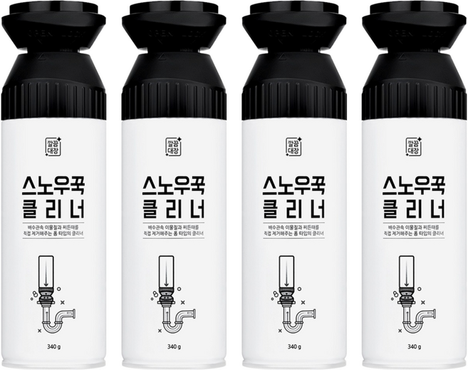 깔끔대장 스노우꾹 클리너, 340g, 4개