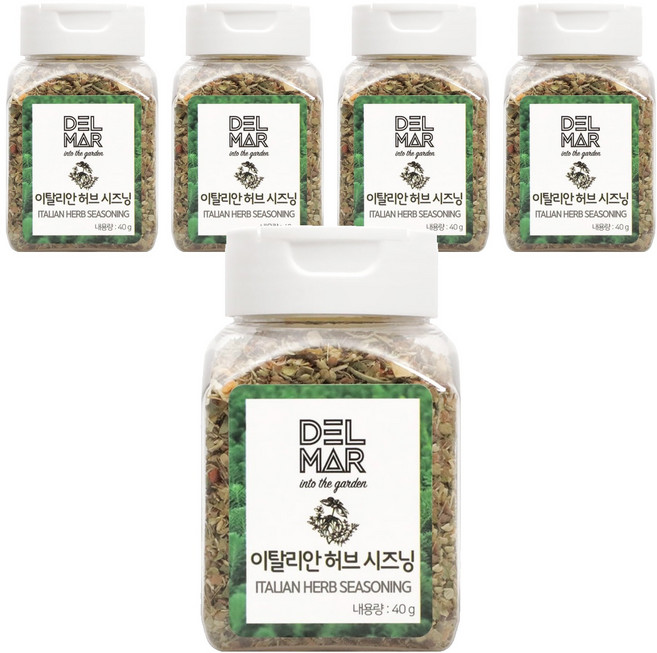 딜리셔스마켓 이탈리안 허브 시즈닝 향신료 소형, 40g, 5개