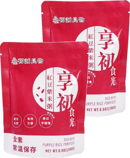 初誠良物 紅豆紫米粥, 300g, 2包