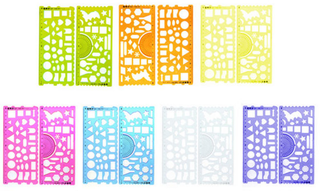 블루마토 모양자2 BC-6008 20cm, 랜덤 발송, 14개