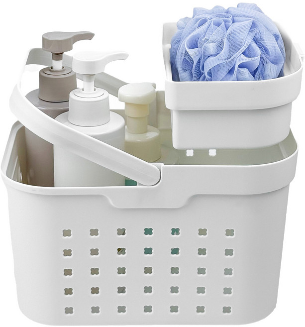 메종드아야 2단 물빠짐 목욕바구니, 화이트