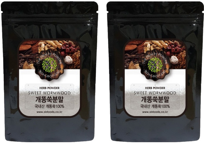 성보식품 국내산 개똥쑥 분말, 2개, 600g