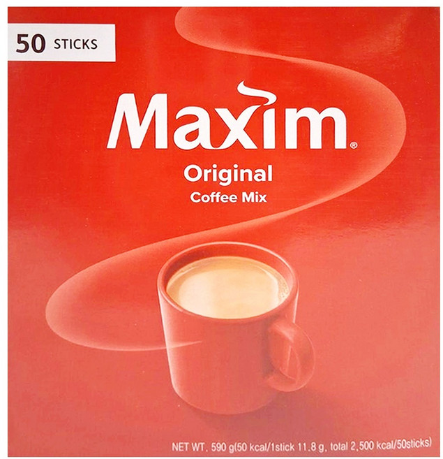 Maxim 麥心 經典原味3合1咖啡, 11.8g, 50條, 1盒