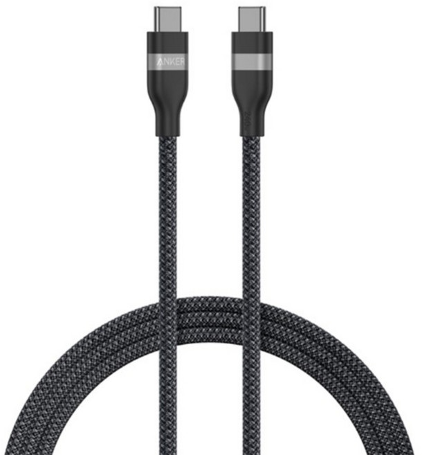 ANKER 240W Type-C 超軟充電線, 1.8m, 黑色, 1個