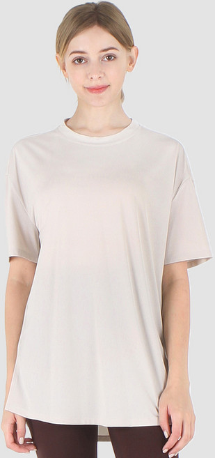 NOKJOK 女款寬鬆瑜伽短袖T恤