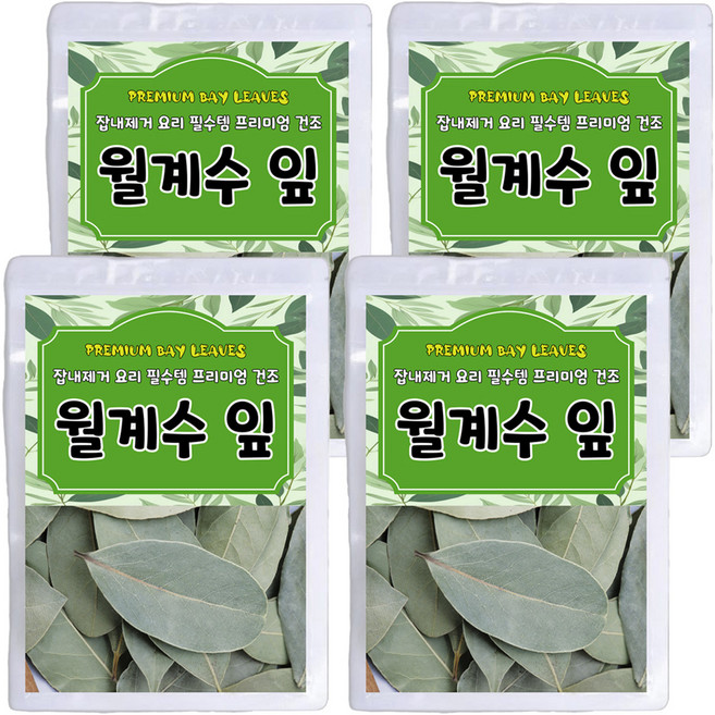 프리미엄 건조 월계수잎 약재 재료, 150g, 4개