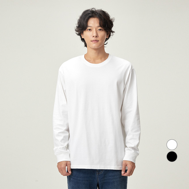 CARET 男士寬鬆版重磅羅紋袖口長袖T恤