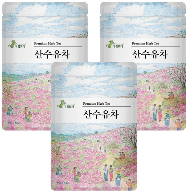 아름드레 삼각티백 산수유차, 1.5g, 25개입, 3개