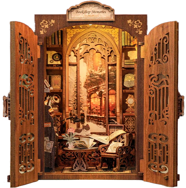 대호토이즈 추억의 서점 미니어처 하우스 DIY 키트, 혼합색상, 1개