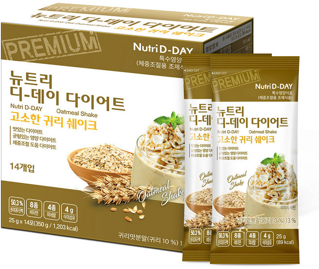 Nutri D-DAY 大豆蛋白孅姿奶昔粉 香醇燕麥口味, 350g, 1盒