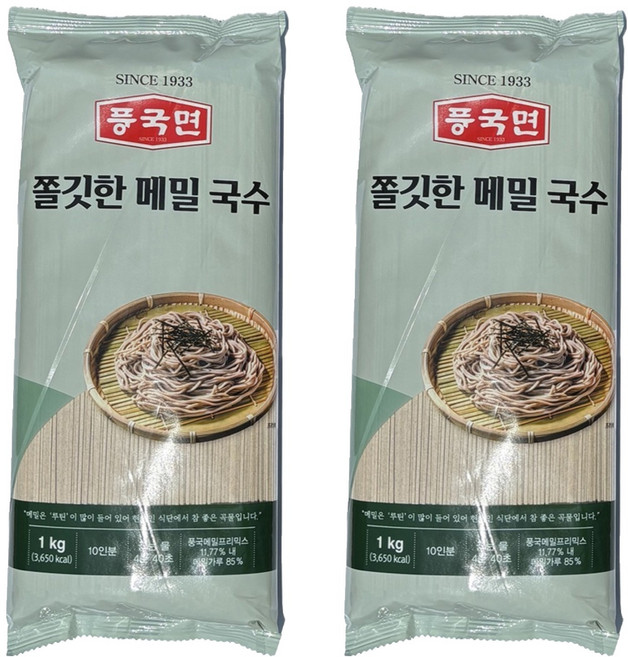 풍국면 쫄깃한 메밀 국수, 1kg, 2개