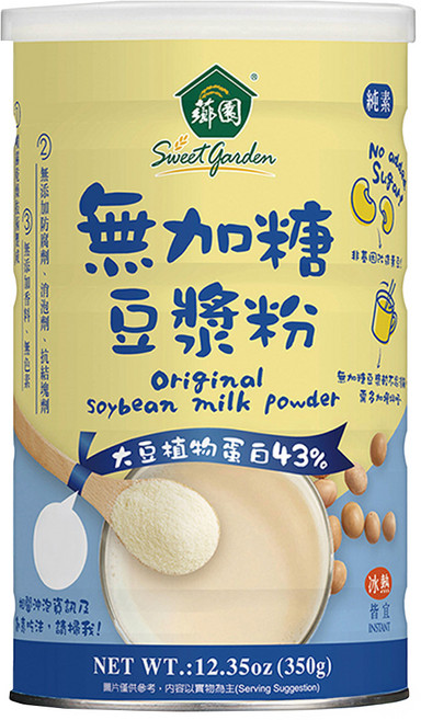 薌園 無加糖豆漿粉 熟粉, 350g, 1罐