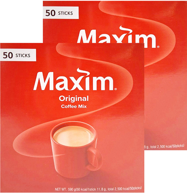 Maxim 麥心 經典原味3合1咖啡, 11.8g, 50條, 2盒