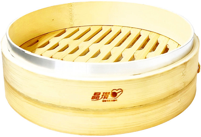 晶瓚 8寸串底竹蒸籠 單層 24.3 x 5.5cm, 1個