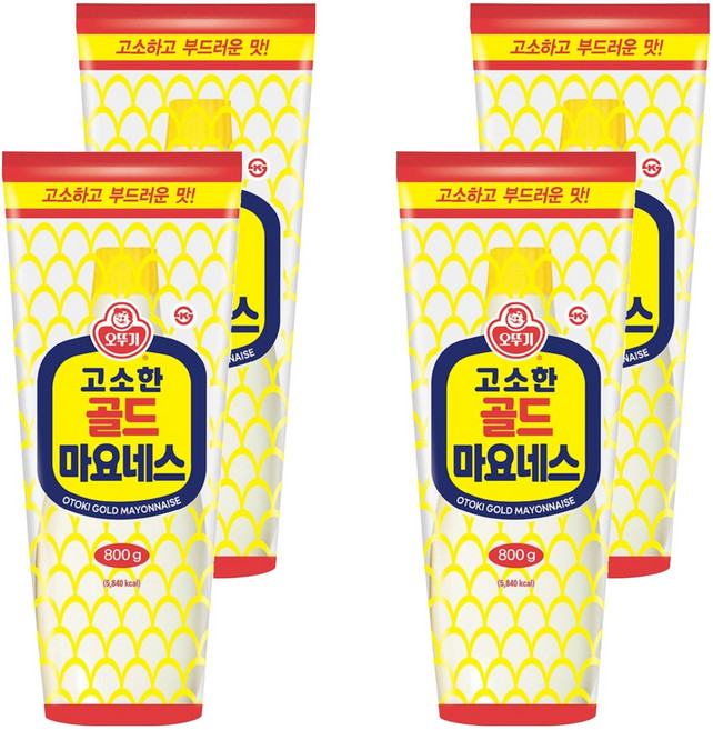 오뚜기 고소한 골드 마요네스, 800g, 4개