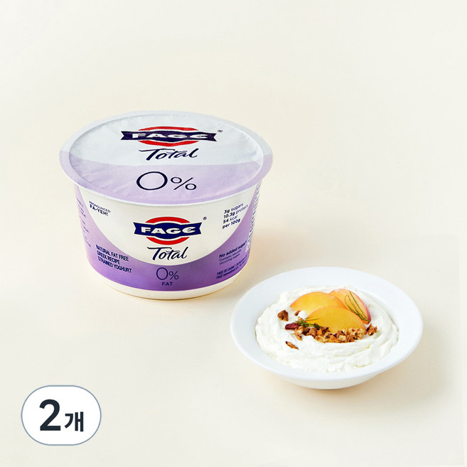 파예 그릭 요거트 무지방, 450g, 1개입, 2개
