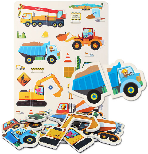 아리아띠 두조각 자석 판퍼즐, 1개, 12피스