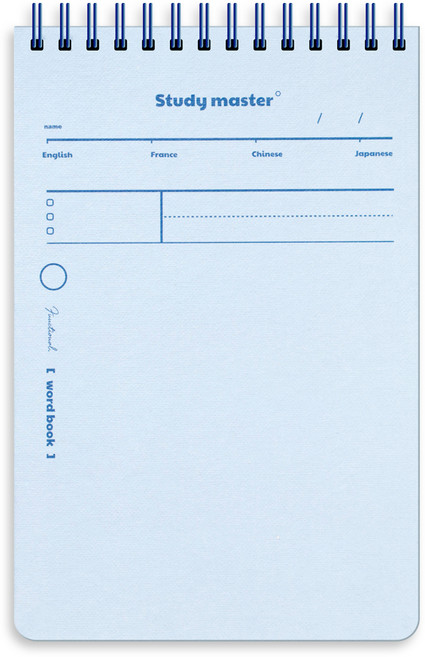 뮤니드 스프링 파스텔 상철 단어 암기 노트, 블루, 1개