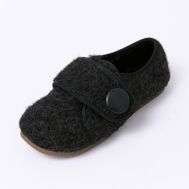 슈즈앤 여성용 둥근코 벨크로 털 플랫슈즈 sn593