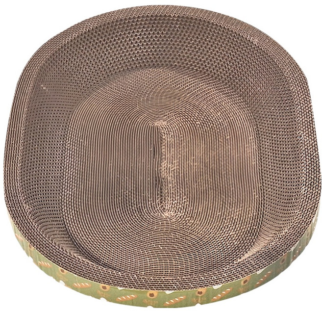 貓抓板橢圓型 瓦楞紙貓抓窩 碗形設計, 1個