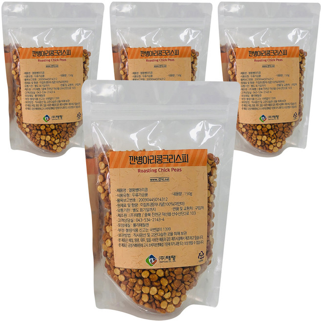 태평선식 깐병아리콩크리스피, 150g, 4개