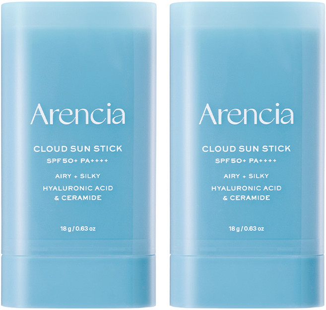 Arencia 雲朵防曬棒 SPF50+ PA++++, 18g, 2個