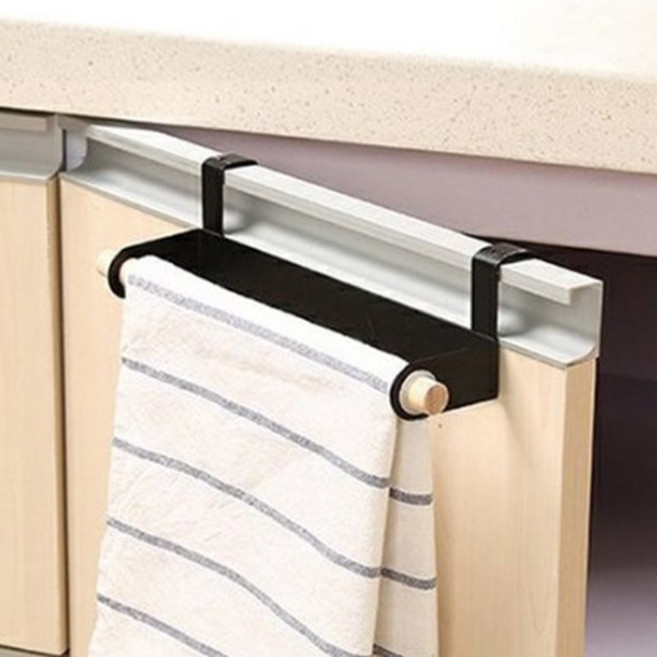 hillo 이지 무타공 키친타올 행주걸이 거치형, 블랙, 1개