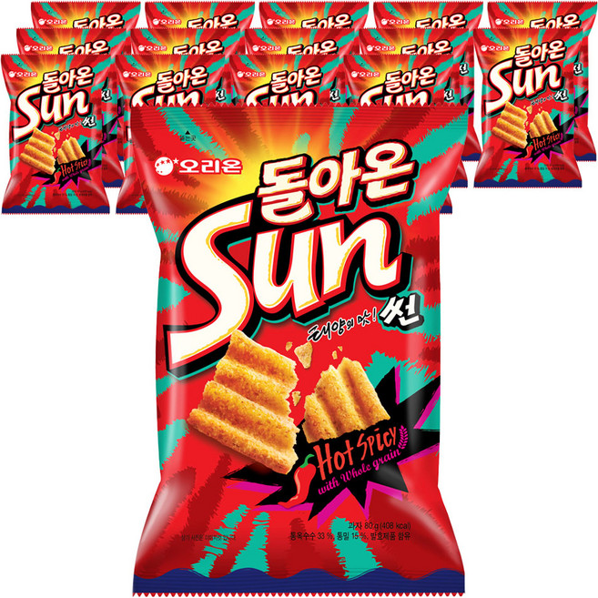 오리온 돌아온 썬 핫스파이시, 80g, 15개