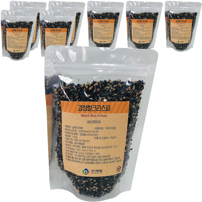 태평선식 검정쌀크리스피, 100g, 8개